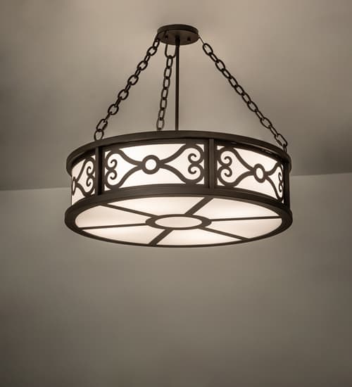 Donya 4 Light 26" Wide Semi-Flush Drum Ceiling Fixture - Oil Rubbed Bronze Finish