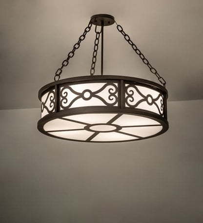 Donya 4 Light 26" Wide Semi-Flush Drum Ceiling Fixture - Oil Rubbed Bronze Finish