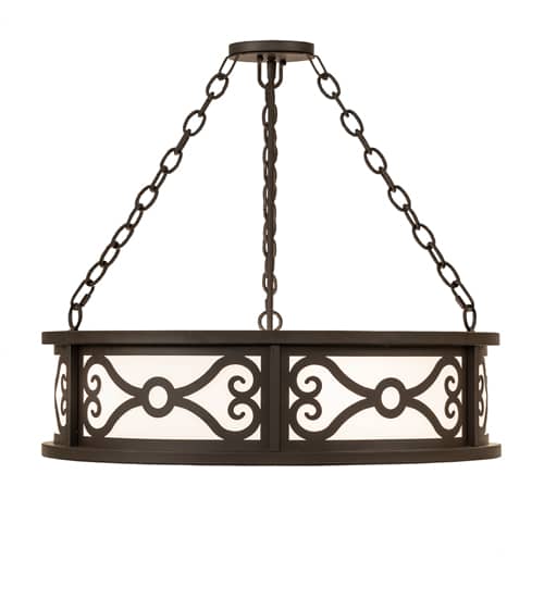 Donya 4 Light 26" Wide Semi-Flush Drum Ceiling Fixture - Oil Rubbed Bronze Finish