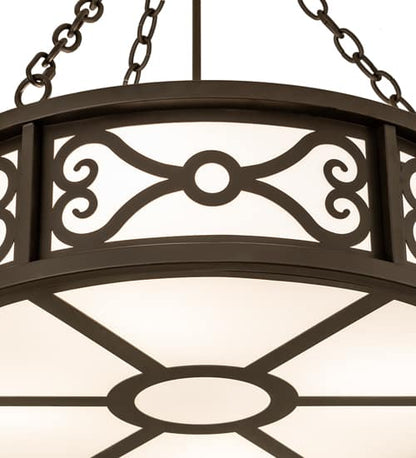 Donya 4 Light 26" Wide Semi-Flush Drum Ceiling Fixture - Oil Rubbed Bronze Finish