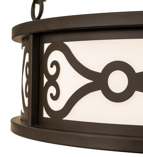 Donya 4 Light 26" Wide Semi-Flush Drum Ceiling Fixture - Oil Rubbed Bronze Finish