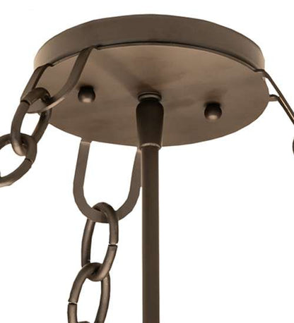 Donya 4 Light 26" Wide Semi-Flush Drum Ceiling Fixture - Oil Rubbed Bronze Finish