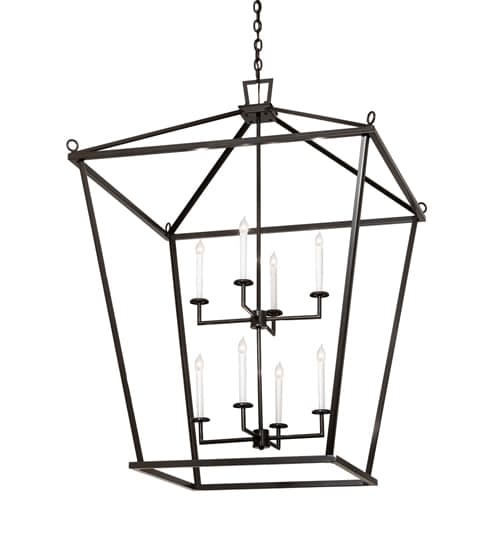 8 Light 51" Wide Taper Candle Pendant