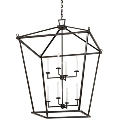 8 Light 51" Wide Taper Candle Pendant
