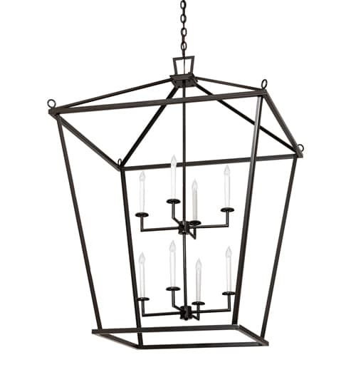 8 Light 51" Wide Taper Candle Pendant