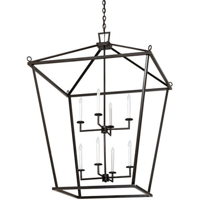 8 Light 51" Wide Taper Candle Pendant