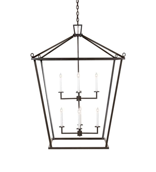 8 Light 51" Wide Taper Candle Pendant