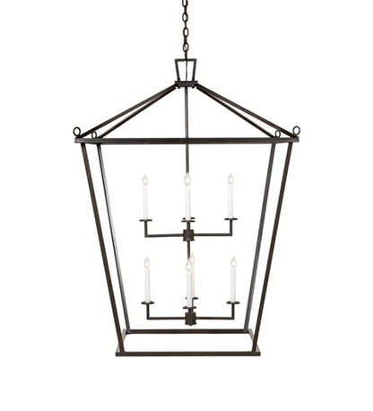 8 Light 51" Wide Taper Candle Pendant