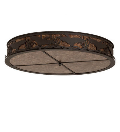 Ducks in Flight 4 Light 40" Wide Semi-Flush Drum Ceiling Fixture