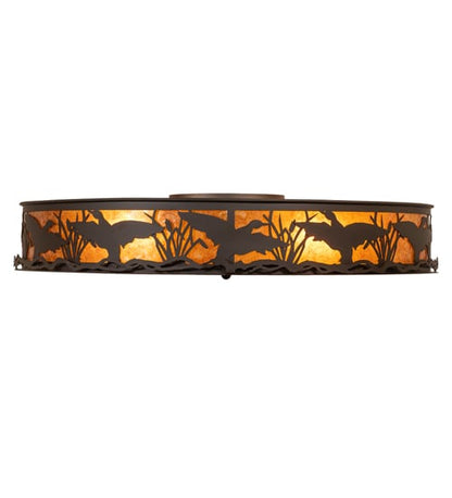 Ducks in Flight 4 Light 40" Wide Semi-Flush Drum Ceiling Fixture