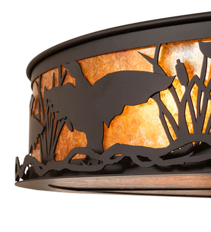Ducks in Flight 4 Light 40" Wide Semi-Flush Drum Ceiling Fixture