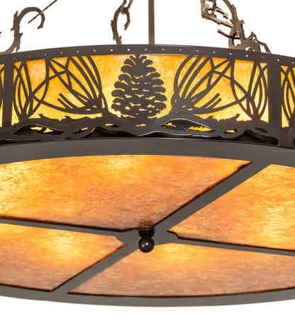 Mountain Pine 8 Light 36" Wide Semi-Flush Drum Ceiling Fixture