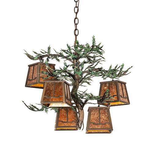 Pine Branch 5 Light 29" Wide Chandelier
