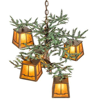 Pine Branch 5 Light 29" Wide Chandelier