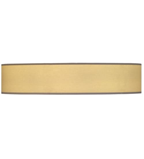 Cilindro 8 Light 48" Wide Semi-Flush Drum Ceiling Fixture with Natural Shade - Nickel Finish