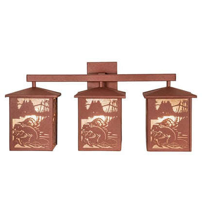 3 Light 13" Tall Wall Sconce
