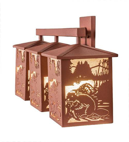 3 Light 13" Tall Wall Sconce