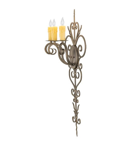3 Light 36" Tall Wall Sconce