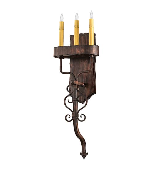 3 Light 29" Tall Wall Sconce