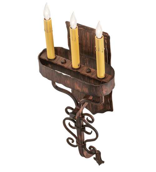 3 Light 29" Tall Wall Sconce