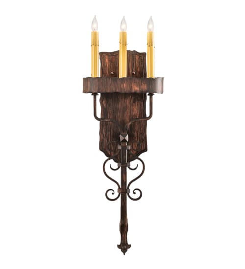 3 Light 29" Tall Wall Sconce