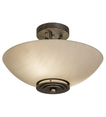 Thurston 2 Light 15" Wide Semi-Flush Bowl Ceiling Fixture - French Bronzed Finish - Medium Bulb Base
