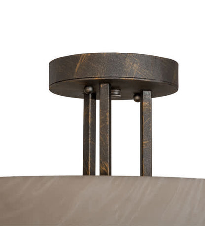 Thurston 2 Light 15" Wide Semi-Flush Bowl Ceiling Fixture - French Bronzed Finish - Medium Bulb Base