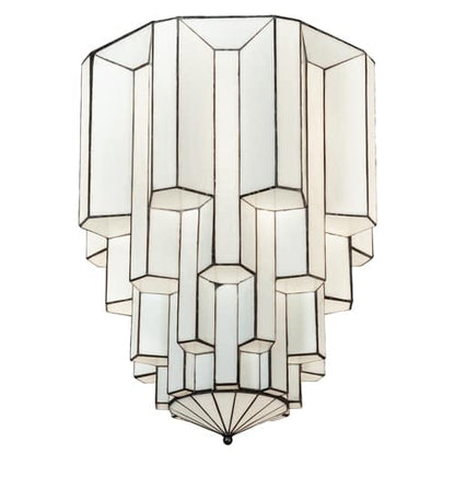 Paramount 24" Wide Flush Mount Waterfall Ceiling Fixture - Antique Iron Gate Finish - Medium Bulb Base