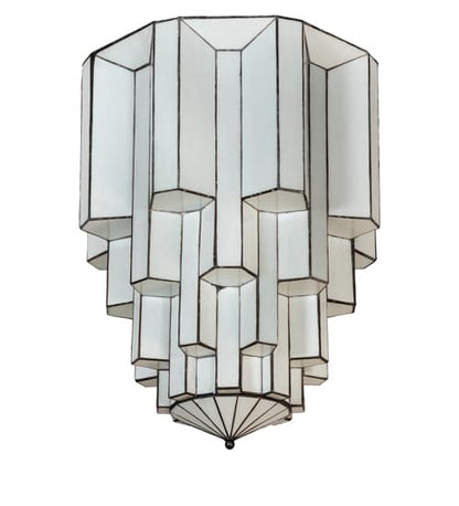Paramount 24" Wide Flush Mount Waterfall Ceiling Fixture - Antique Iron Gate Finish - Medium Bulb Base