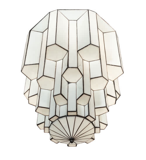 Paramount 24" Wide Flush Mount Waterfall Ceiling Fixture - Antique Iron Gate Finish - Medium Bulb Base