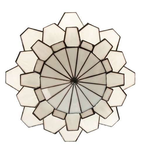 Paramount 24" Wide Flush Mount Waterfall Ceiling Fixture - Antique Iron Gate Finish - Medium Bulb Base