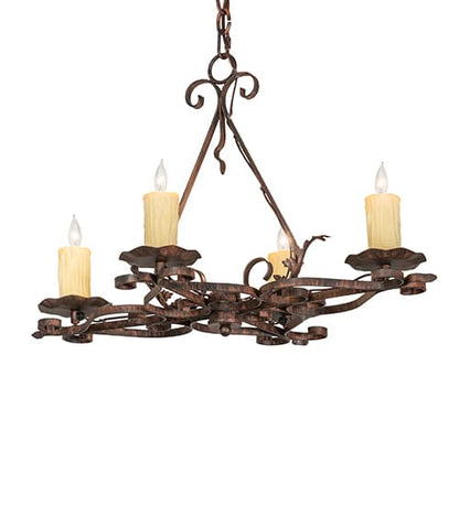 Long Elianna 4 Light 22" Wide Taper Candle Style Chandelier
