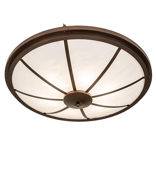 Commerce 6 Light 36" Wide Semi-Flush Bowl Ceiling Fixture - Mahogany Bronze Finish
