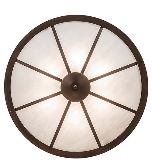 Commerce 6 Light 36" Wide Semi-Flush Bowl Ceiling Fixture - Mahogany Bronze Finish