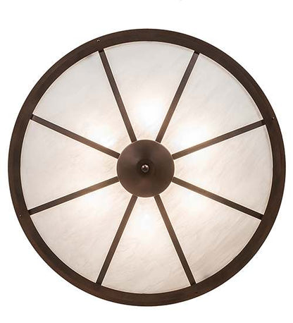Commerce 6 Light 36" Wide Semi-Flush Bowl Ceiling Fixture - Mahogany Bronze Finish