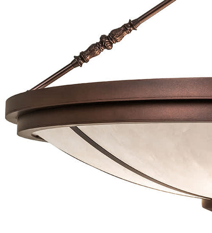 Commerce 6 Light 36" Wide Semi-Flush Bowl Ceiling Fixture - Mahogany Bronze Finish
