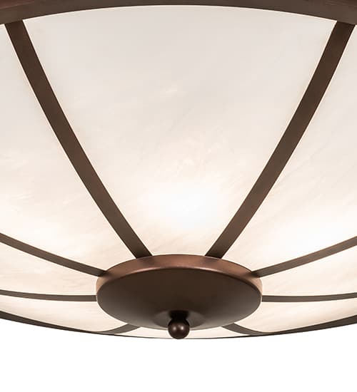 Commerce 6 Light 36" Wide Semi-Flush Bowl Ceiling Fixture - Mahogany Bronze Finish