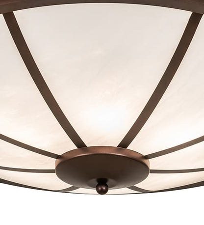 Commerce 6 Light 36" Wide Semi-Flush Bowl Ceiling Fixture - Mahogany Bronze Finish