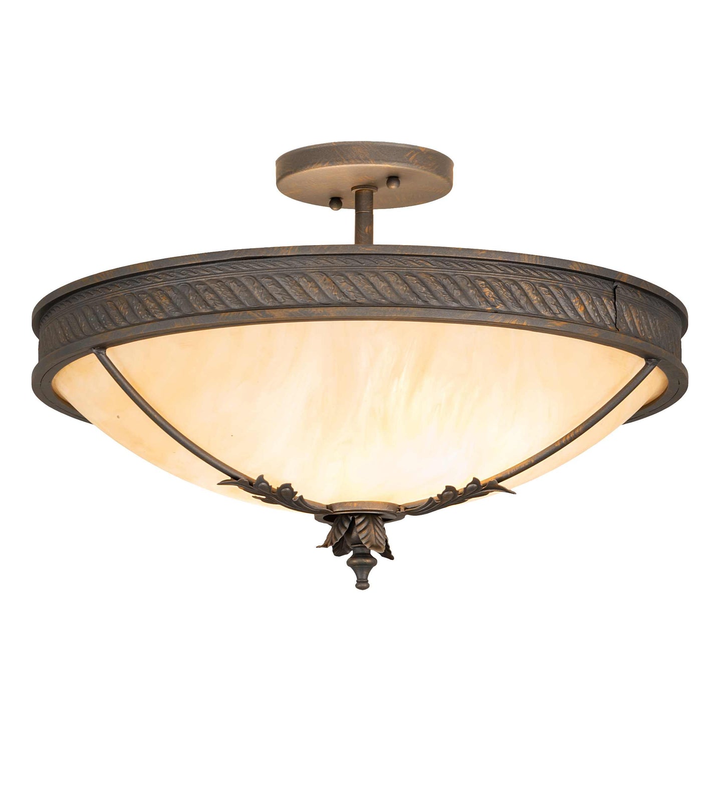 Hoja 2 Light 18" Wide Semi-Flush Bowl Ceiling Fixture