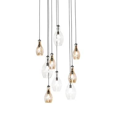 9 Light 45" Wide Multi Light Pendant