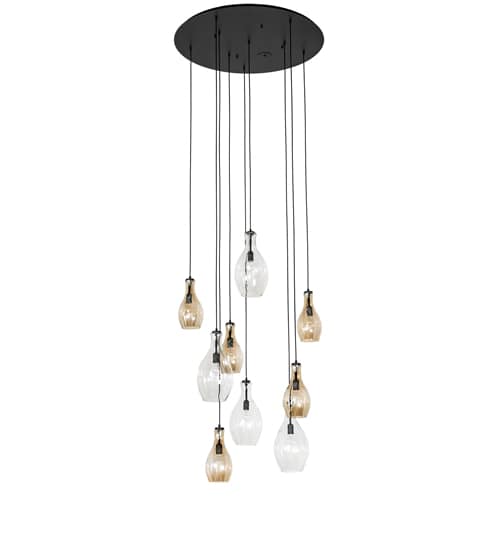 9 Light 45" Wide Multi Light Pendant