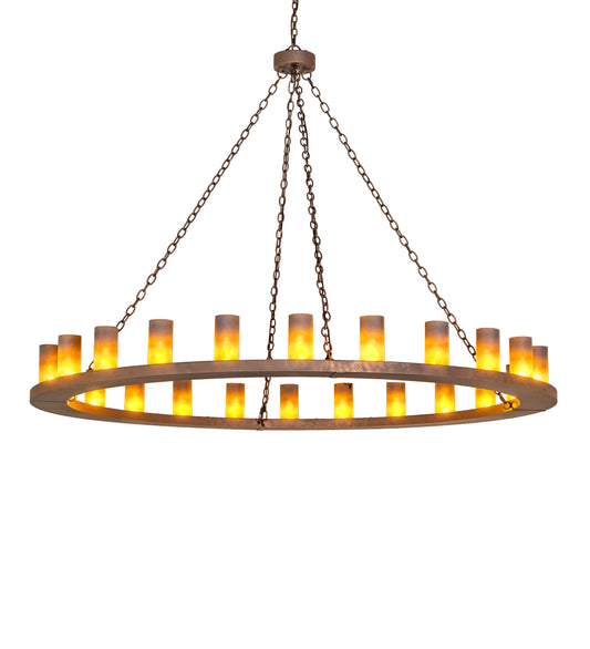Loxley 24 Light 72" Wide Pillar Candle Ring Chandelier