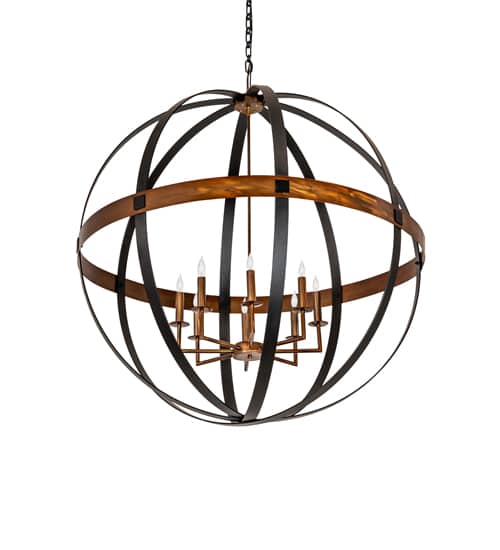 8 Light 42" Wide Taper Candle Pendant