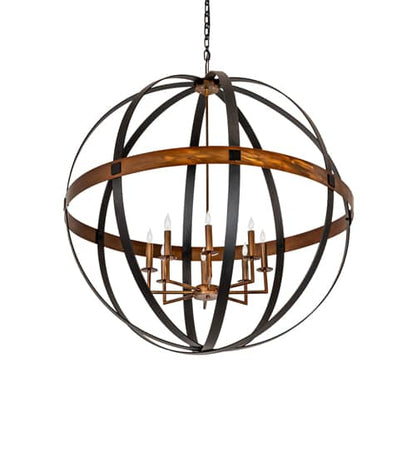 8 Light 42" Wide Taper Candle Pendant