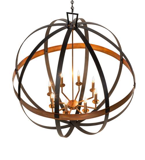 8 Light 42" Wide Taper Candle Pendant