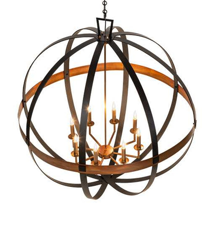 8 Light 42" Wide Taper Candle Pendant