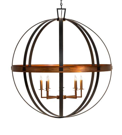 8 Light 42" Wide Taper Candle Pendant
