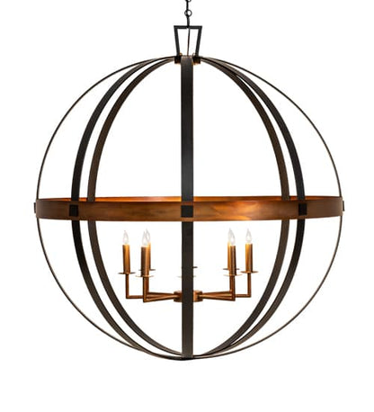 8 Light 42" Wide Taper Candle Pendant