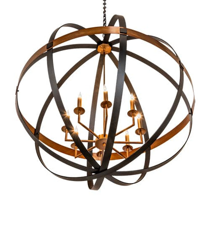 8 Light 42" Wide Taper Candle Pendant