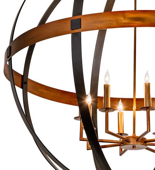 8 Light 42" Wide Taper Candle Pendant